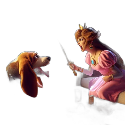 crown, staff, animal, concept art transparent PNG cut-out