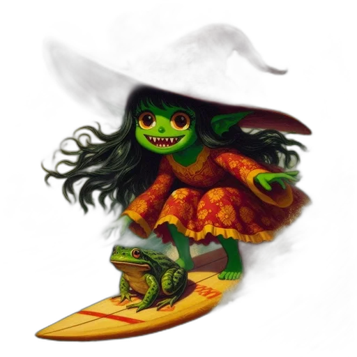 hat, mask, creature, staff transparent PNG cut-out