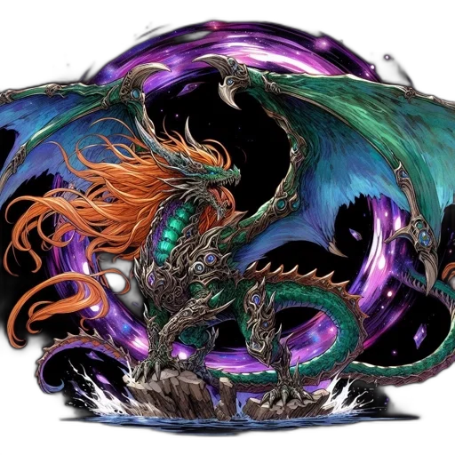 dragon, weapon, concept art, ornate transparent PNG cut-out