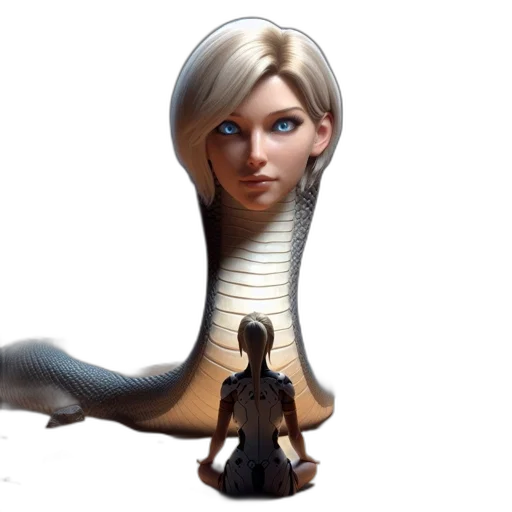 staff, hair, robot, creature transparent PNG cut-out