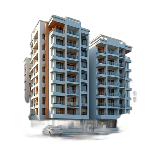 building, 3d render, photorealistic, concept art transparent PNG cut-out