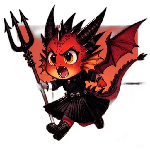 dragon, staff, creature, concept art transparent PNG cut-out