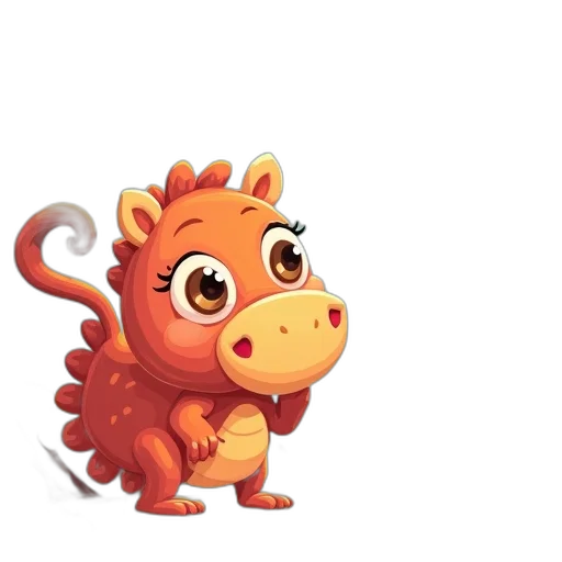 dragon, animal, creature, staff transparent PNG cut-out