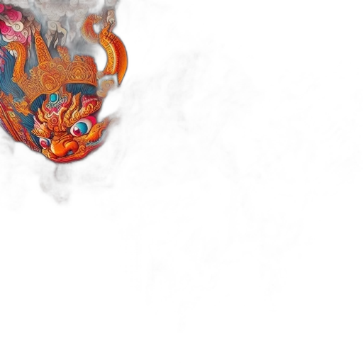 mask, dragon, face, crown transparent PNG cut-out