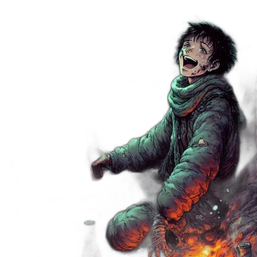 jacket, creature, comic book art, concept art transparent PNG cut-out