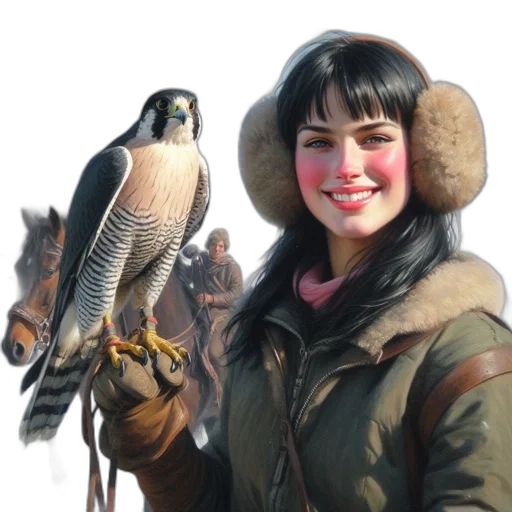 animal, staff, jacket, photorealistic transparent PNG cut-out
