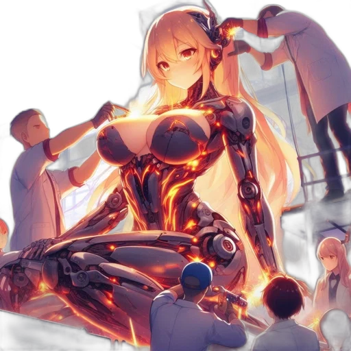 robot, weapon, sword, dress transparent PNG cut-out