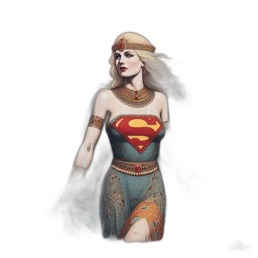 dress, concept art, comic book art, fantasy art transparent PNG cut-out