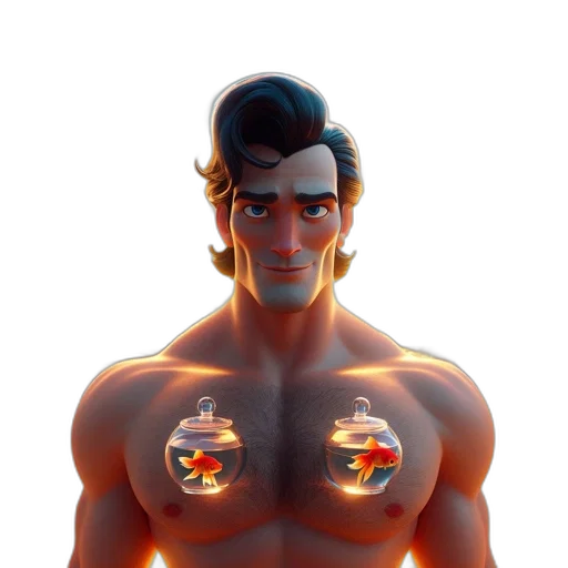 robot, face, jacket, crown transparent PNG cut-out