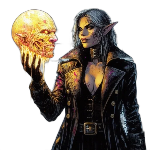 mask, jacket, concept art, fantasy art transparent PNG cut-out