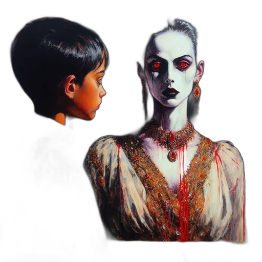 face, mask, jewelry, concept art transparent PNG cut-out
