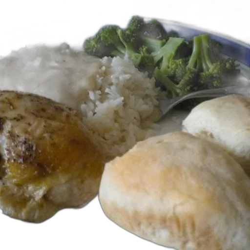 food, photorealistic, plate, rice transparent PNG cut-out