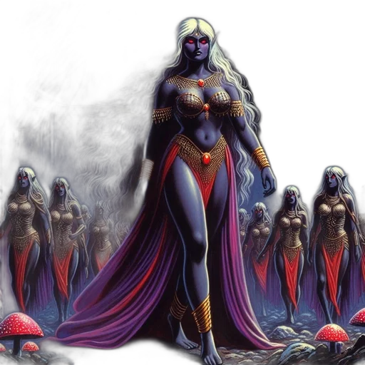 concept art, comic book art, fantasy art, dominant transparent PNG cut-out