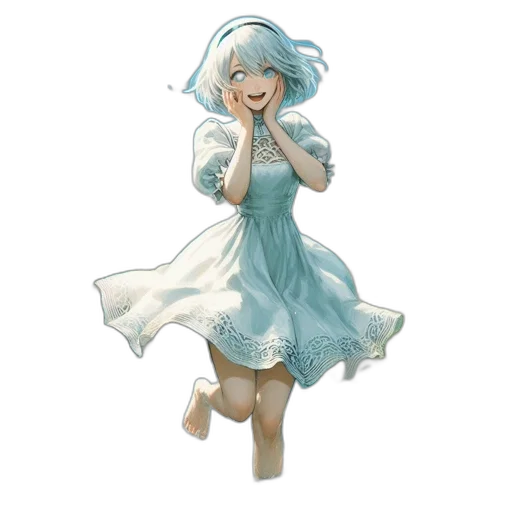dress, staff, concept art, watercolor transparent PNG cut-out