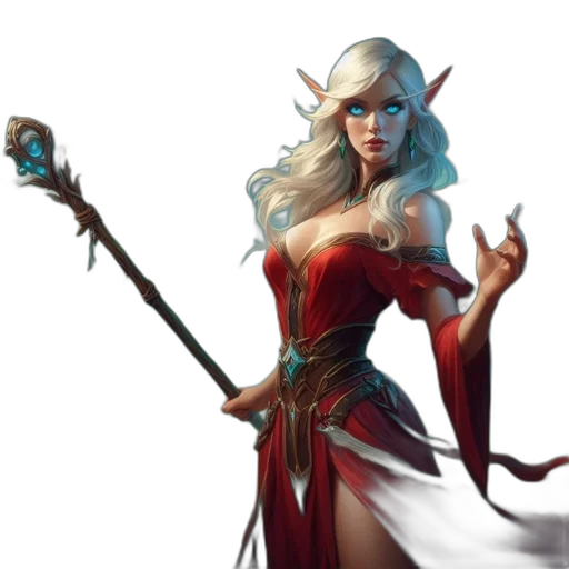staff, fantasy art, concept art, comic book art transparent PNG cut-out