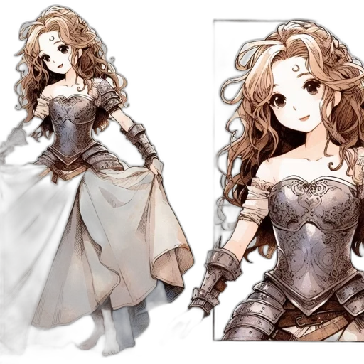 dress, concept art, fantasy art, comic book art transparent PNG cut-out