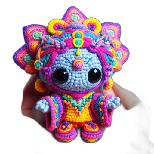 creature, staff, jewelry, colorful transparent PNG cut-out