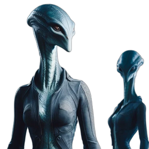 creature, dress, concept art, 3d render transparent PNG cut-out