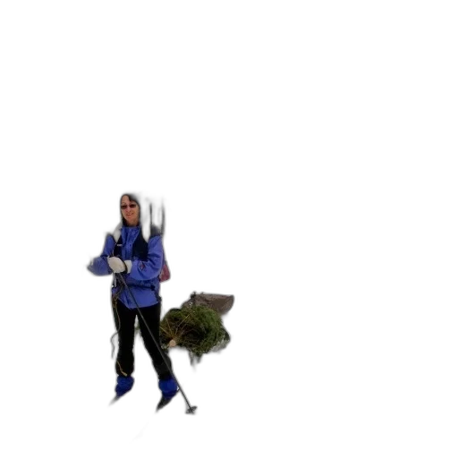 jacket, staff, weapon, robot transparent PNG cut-out