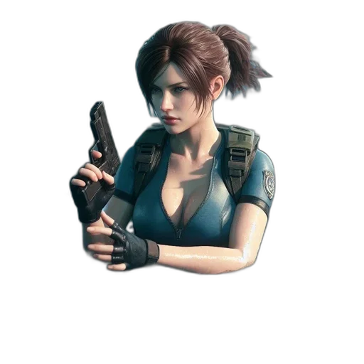 weapon, face, staff, jacket transparent PNG cut-out
