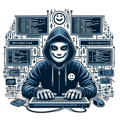 mask, jacket, robot, cyberpunk transparent PNG cut-out