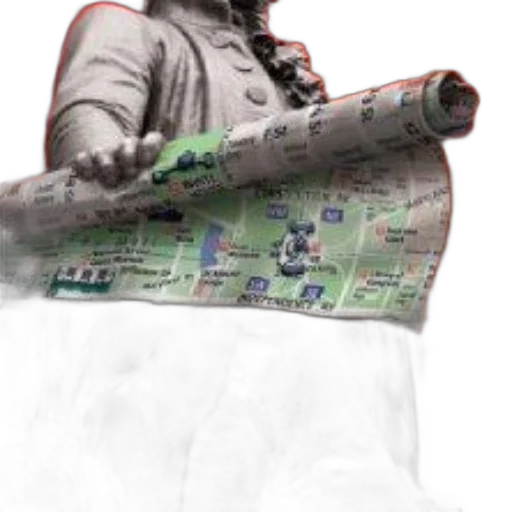 staff, weapon, jacket, robot transparent PNG cut-out