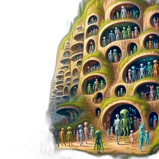 building, concept art, fantasy art, outer space transparent PNG cut-out