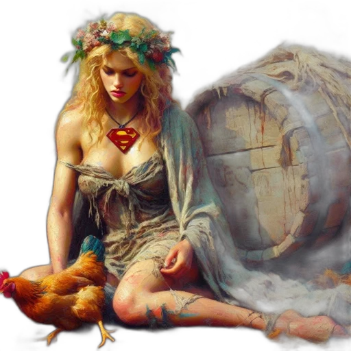 fantasy art, oil painting, concept art, photorealistic transparent PNG cut-out