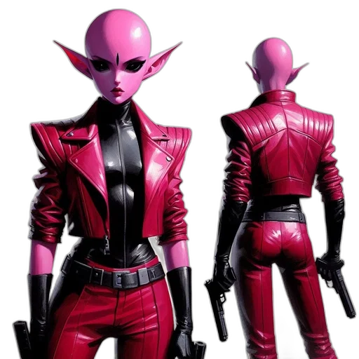 jacket, concept art, cyberpunk, 3d render transparent PNG cut-out