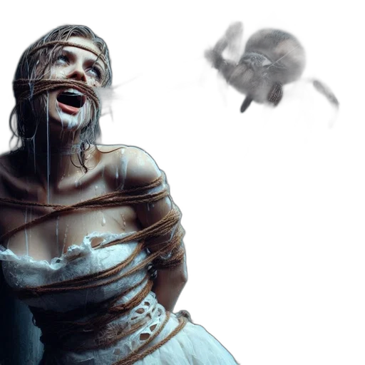 creature, face, sword, dress transparent PNG cut-out