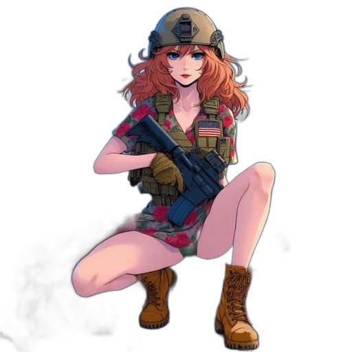 weapon, dress, jacket, hat transparent PNG cut-out