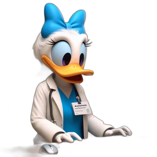 staff, animal, 3d render, cartoon transparent PNG cut-out