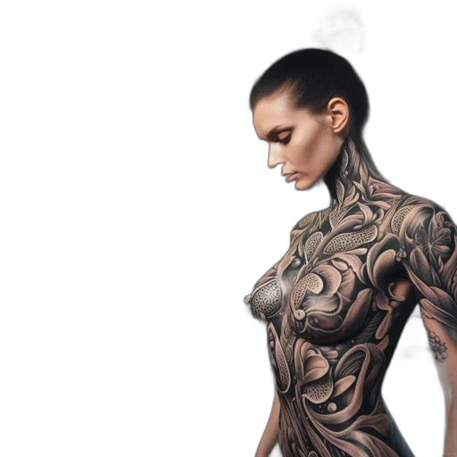 dress, robot, jewelry, cyberpunk transparent PNG cut-out