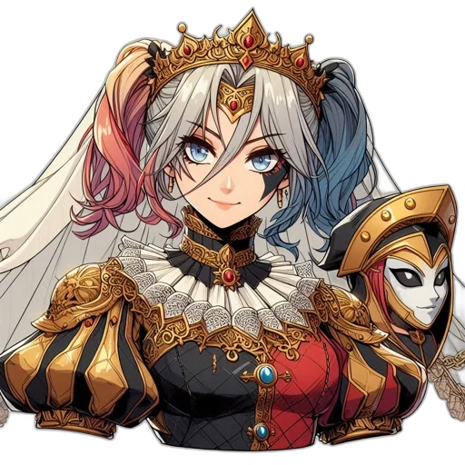 crown, mask, face, staff transparent PNG cut-out