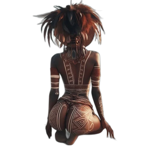 dress, mask, jewelry, hair transparent PNG cut-out