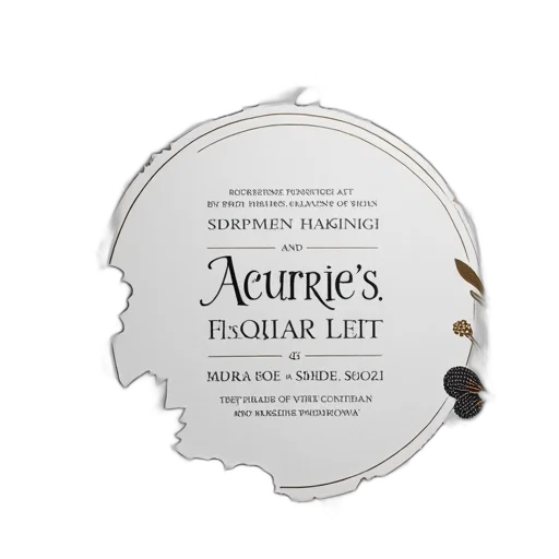 black, white, floral, themed transparent PNG cut-out