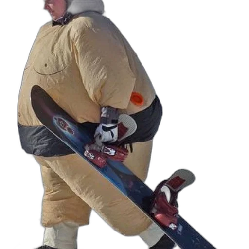 jacket, staff, robot, creature transparent PNG cut-out