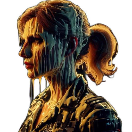 face, hair, mask, jacket transparent PNG cut-out