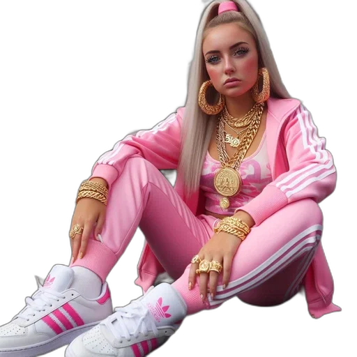 jacket, shoes, jewelry, face transparent PNG cut-out
