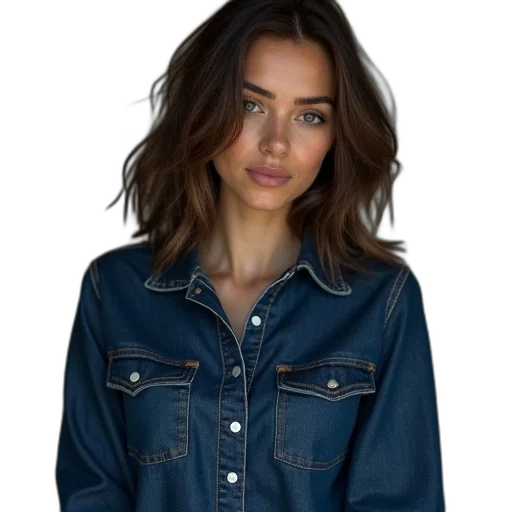 jacket, hair, face, dress transparent PNG cut-out