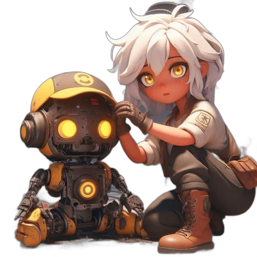 robot, weapon, staff, concept art transparent PNG cut-out