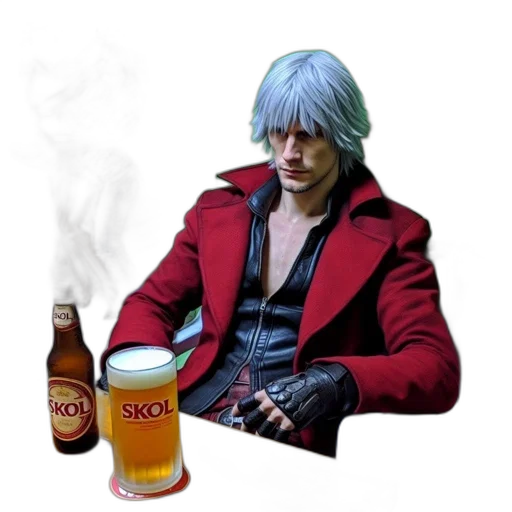 jacket, bottle, concept art, cyberpunk transparent PNG cut-out