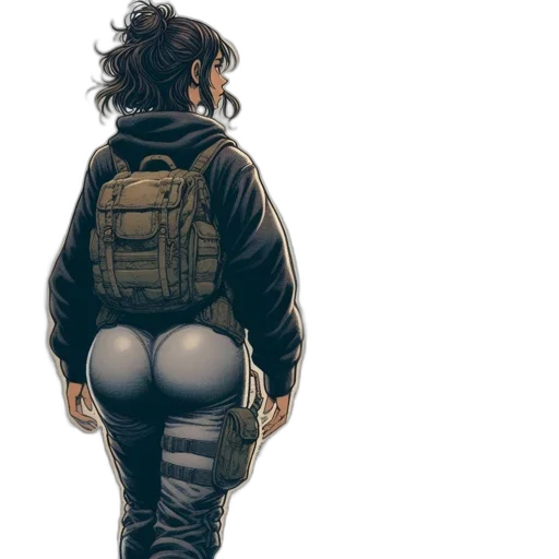 jacket, weapon, cyberpunk, concept art transparent PNG cut-out