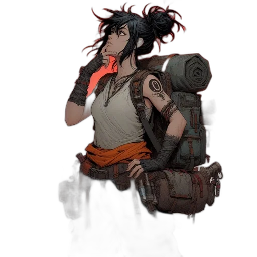 staff, weapon, robot, jacket transparent PNG cut-out