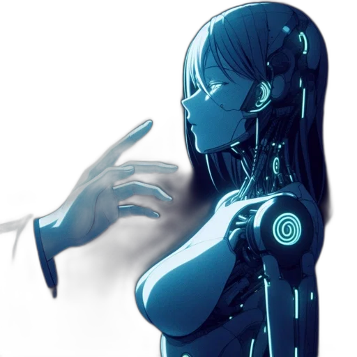 robot, dress, cyberpunk, concept art transparent PNG cut-out