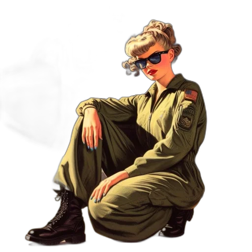 staff, jacket, dress, hat transparent PNG cut-out