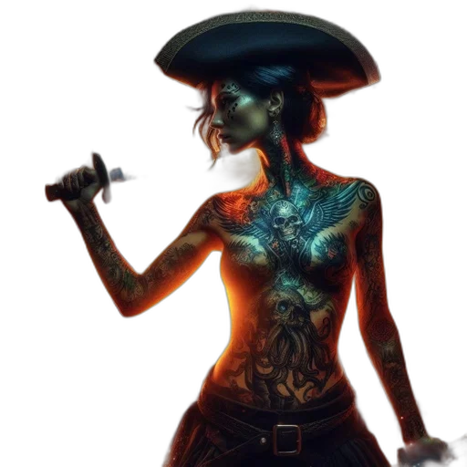 hat, robot, staff, dress transparent PNG cut-out