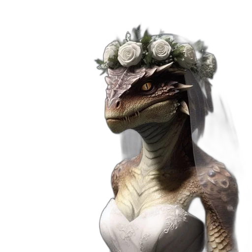 dragon, dress, animal, creature transparent PNG cut-out