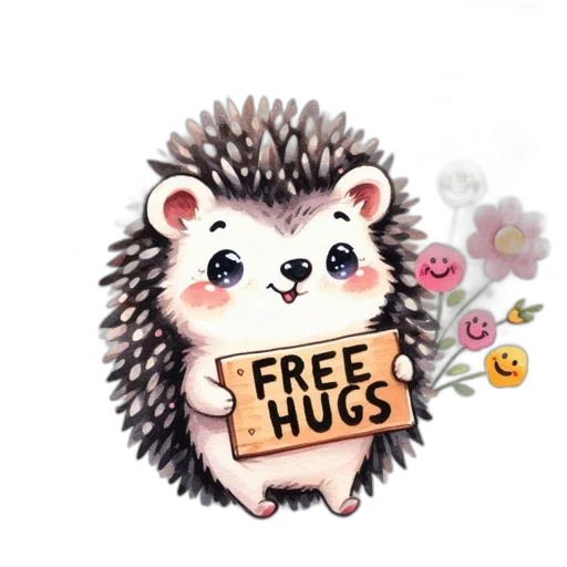 animated, hedgehog, wearing, free transparent PNG cut-out