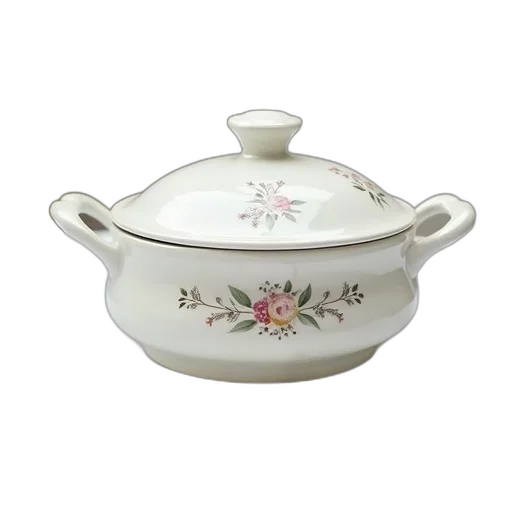 white, ceramic, casserole, dish transparent PNG cut-out